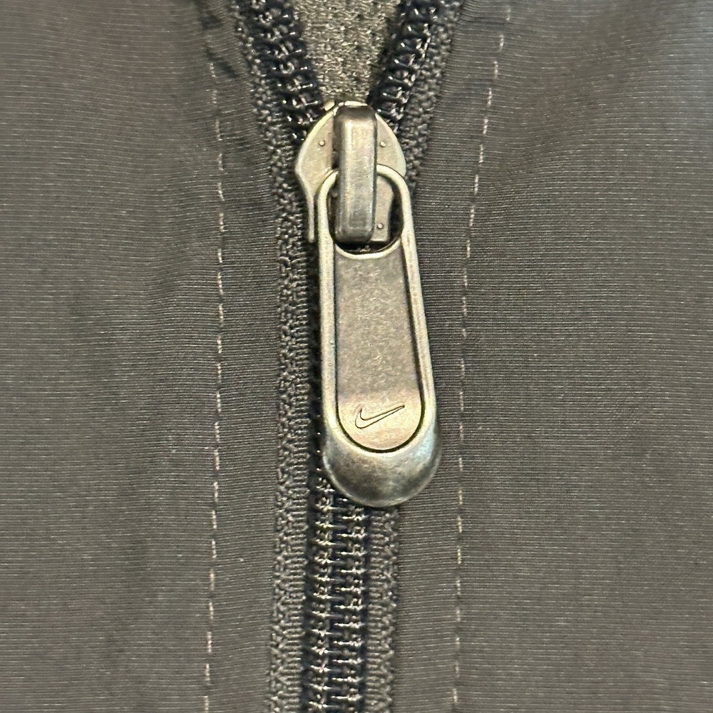Nike Full Zip Track Jacket Black Gray Reflective Stripe Swoosh Logo Men's XL - Picture 5 of 12